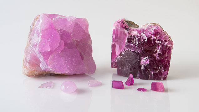 Pink and Reddish Purple Cobaltocalcite Specimens