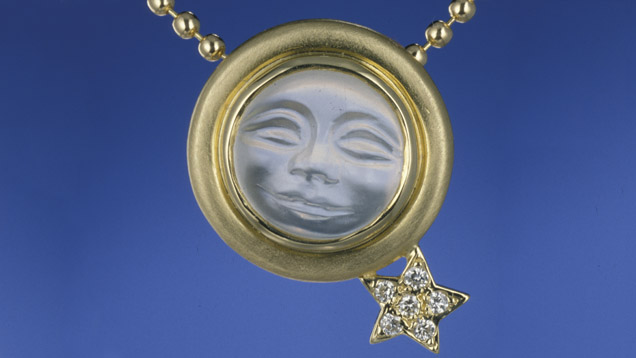 Moonstone has long been associated with the moon. - © GIA & Tino Hammid, courtesy 23rd St. Shop, Santa Monica