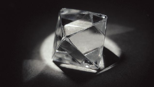 Octahedron Shaped Diamond