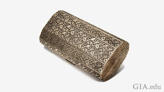 Silver fold-over clutch. Silver fold-over clutch.