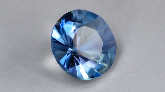 A 0.11 ct faceted grandidierite from Madagascar A 0.11 ct faceted grandidierite from Madagascar