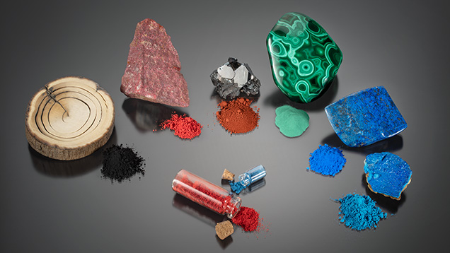 Pigment powders and their sources. Pigment powders and their sources.