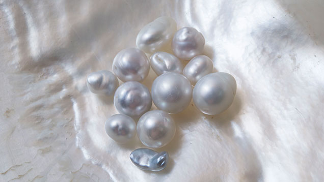 In 2011, the authors began to see cases of low-quality natural pearls being used as unconventional “beads” for cultured nacre growth.
