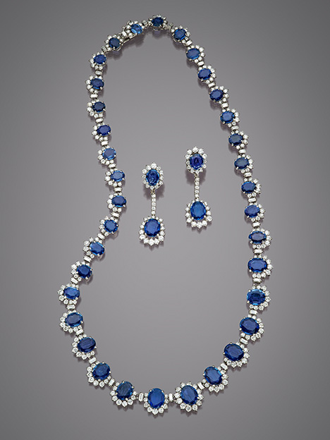 Suite containing over 36 carats of Yogo sapphire Suite containing over 36 carats of Yogo sapphire